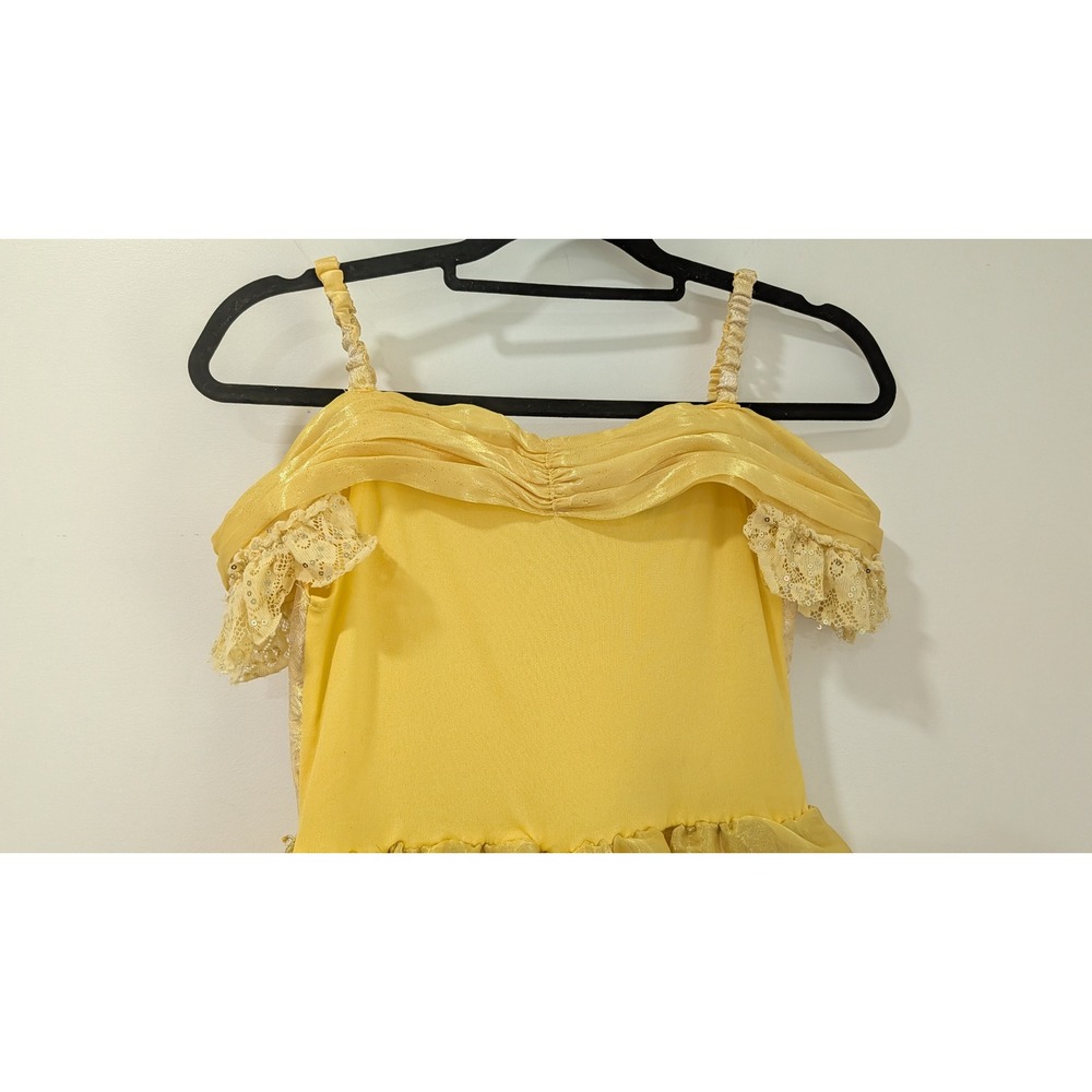 Disney Parks Belle Beauty and the Beast Costume Dress Yellow Gold Girls Large - Picture 6 of 6